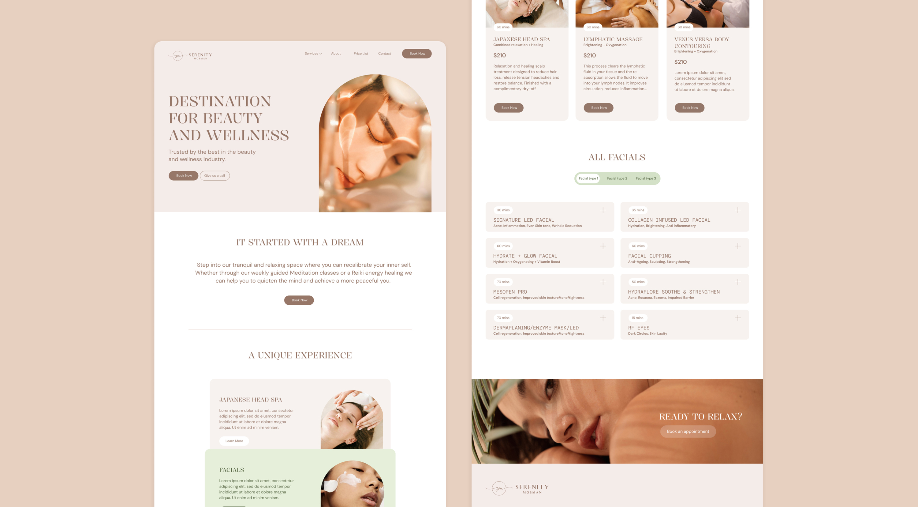 Serenity mosman Brand Identity by Maria Antony